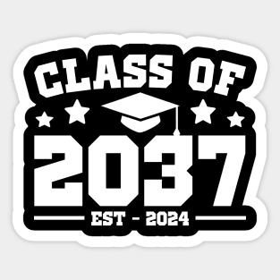 Class Of 2037 2024 Grow With Me Kindergarten Kids Boys Girls Sticker